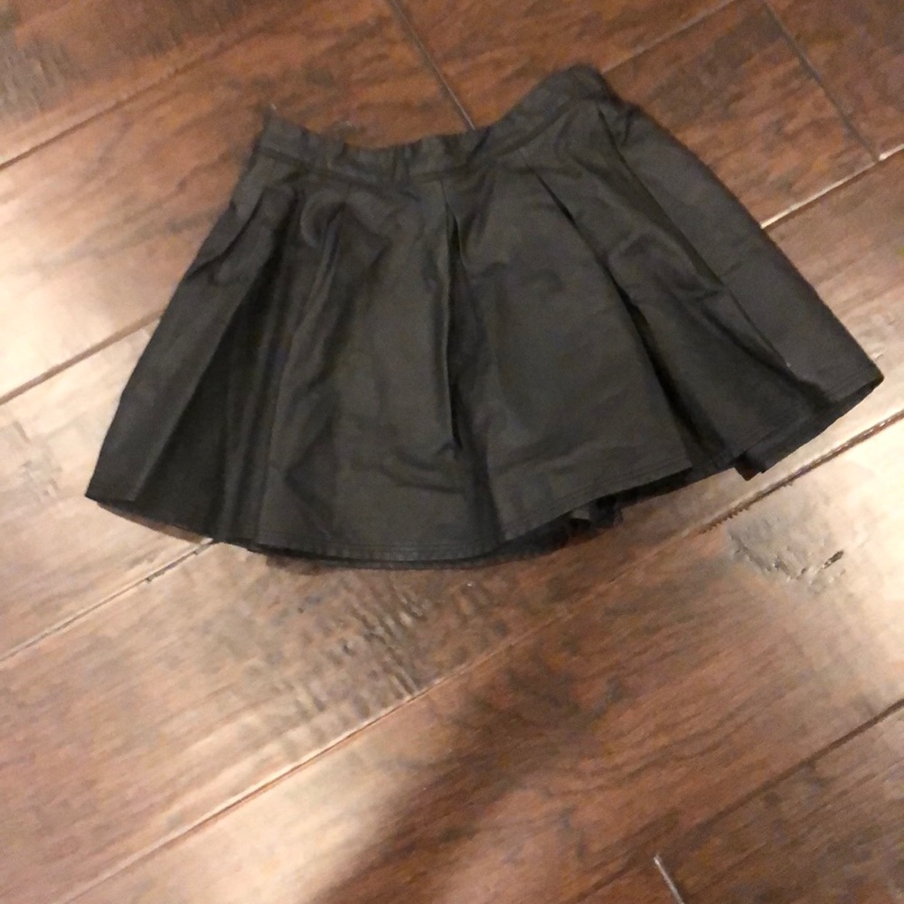 Black leather skirt